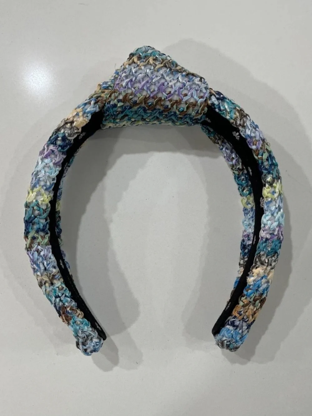 Lele Sadoughi Multicolor Knit Headband - Blue, Purple, Cream, Tan